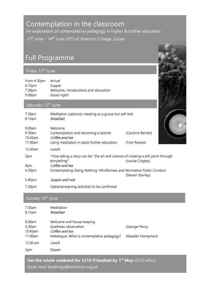 Emerson weekend Full Programme Photo